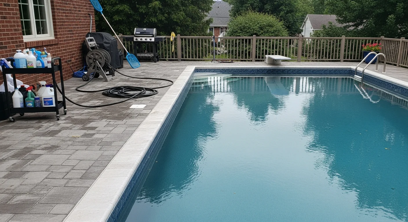 Professional pool area cleaning service for residential pools in Toledo